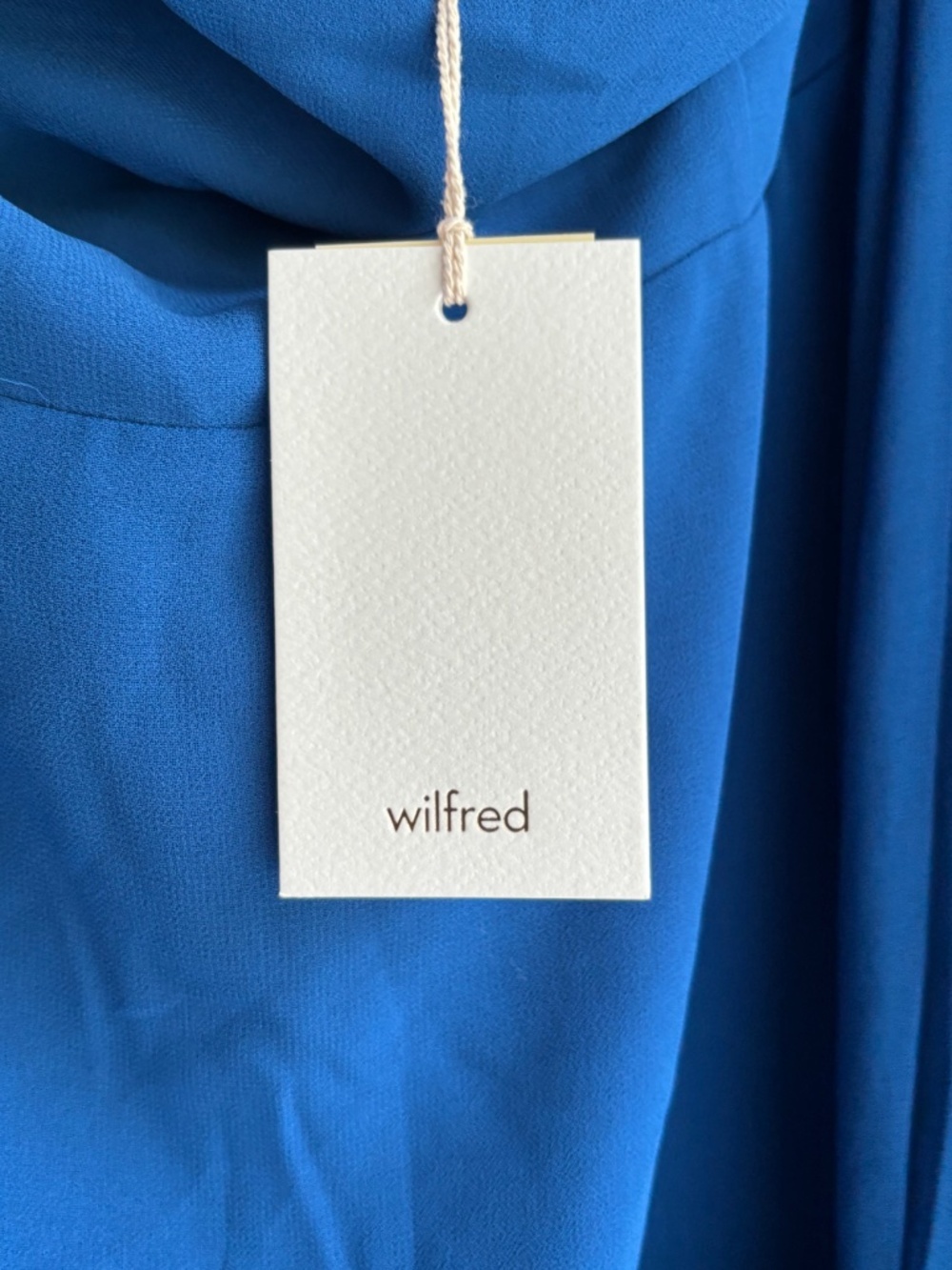 Aritzia Wilfred Emmylou Chiffon Squareneck Mini Dress Blue NWT Size 2 - Picture 10 of 16